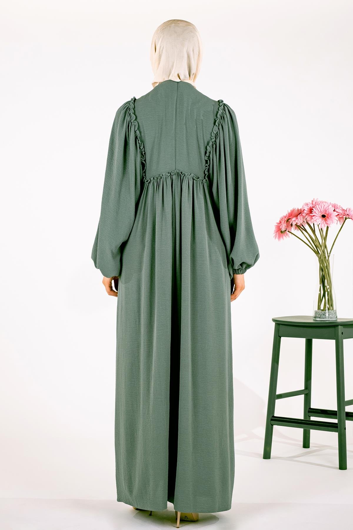 Beyza-GÜL ELBİSE MİNT AEROBİN