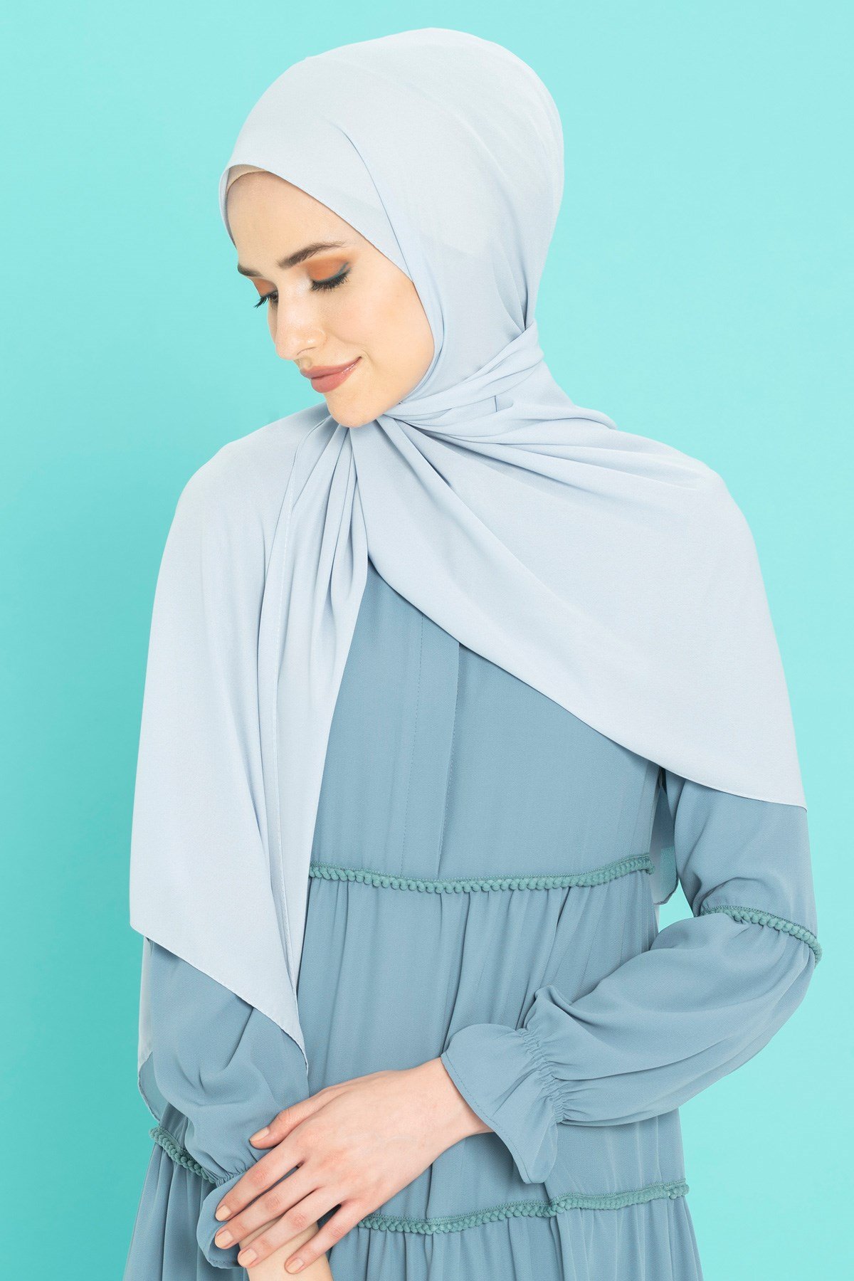 Beyza-BEYZA ŞAL QUEEN İPEK BEBEK MAVİ