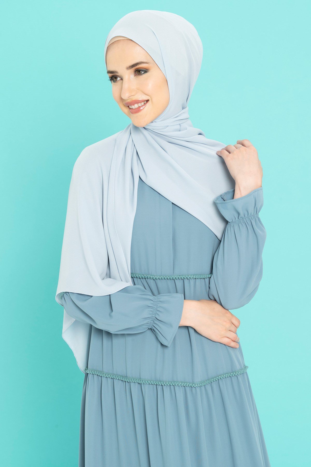 Beyza-BEYZA ŞAL QUEEN İPEK BEBEK MAVİ