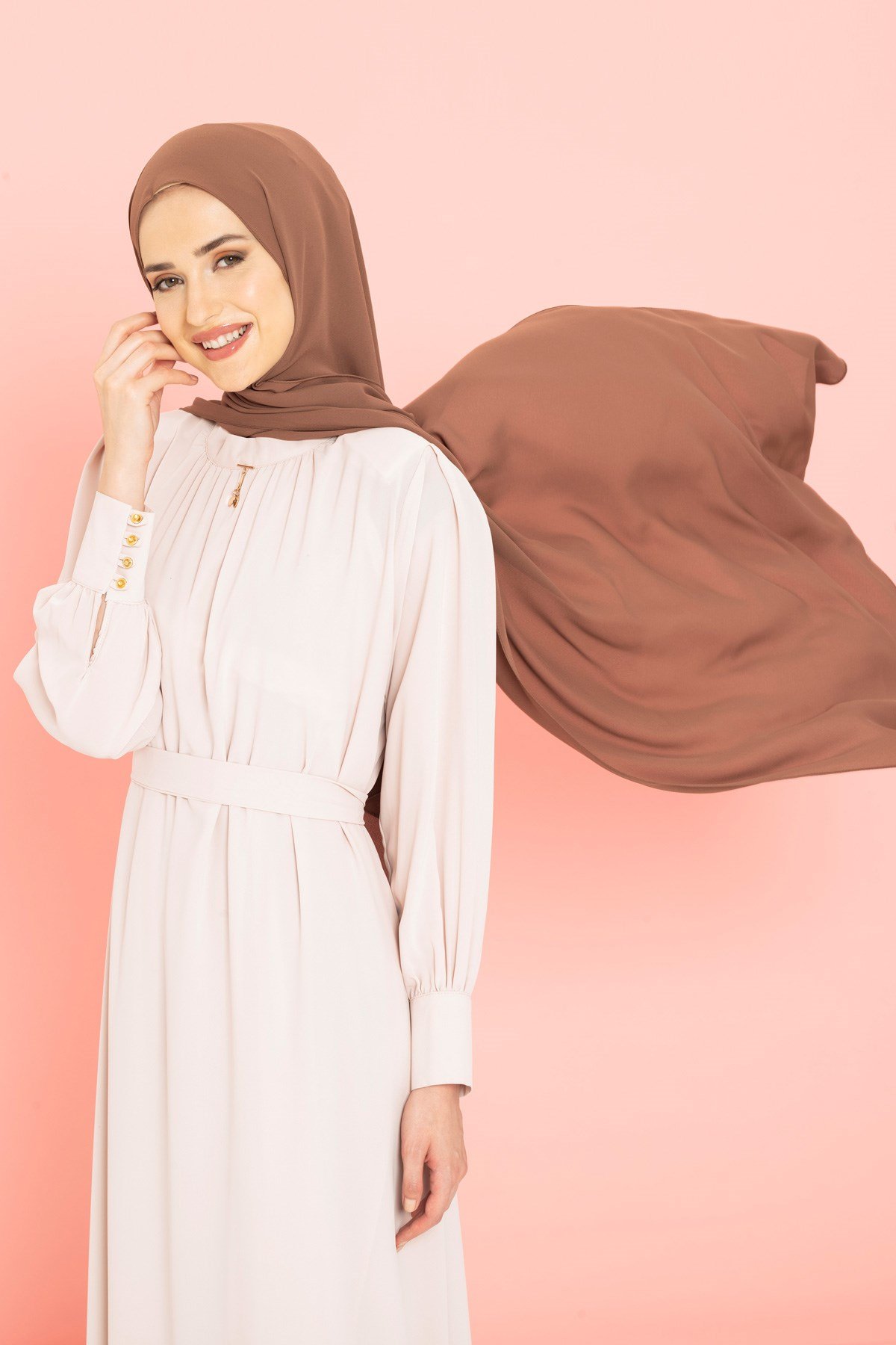 Beyza-BEYZA ŞAL QUEEN İPEK KAHVE