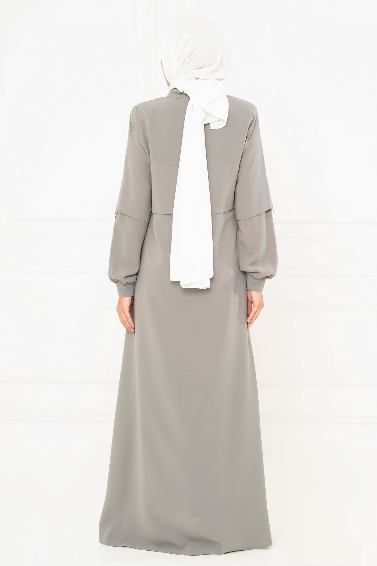 Beyza-عباءة رياضية باللون الرمادي 3M3163