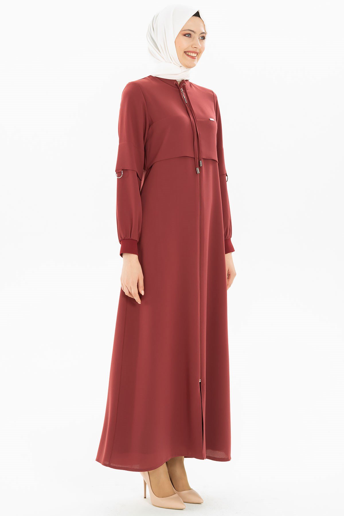 Beyza-عباءة رياضية باللون الطوبي 3M3163