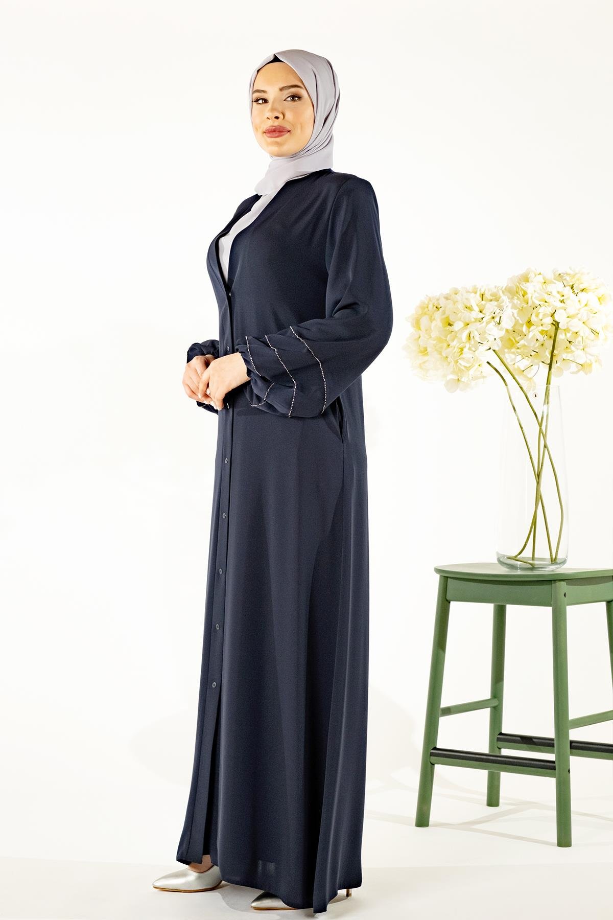 Beyza-ZİŞAN ABAYA LACİVERT