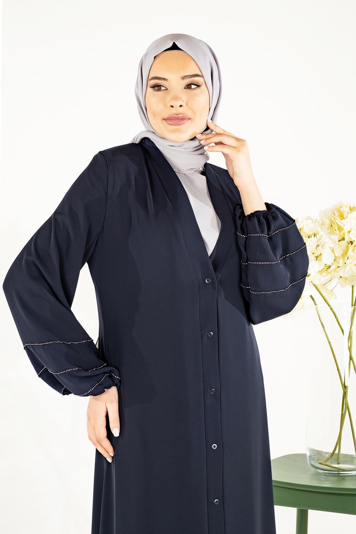 Beyza-ZİŞAN ABAYA LACİVERT