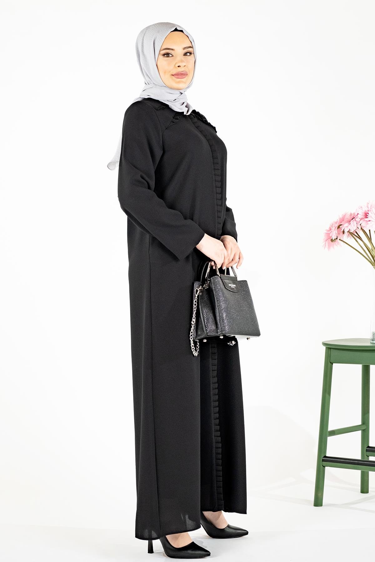 Beyza-ARHAVİ FERACE SİYAH PETEK