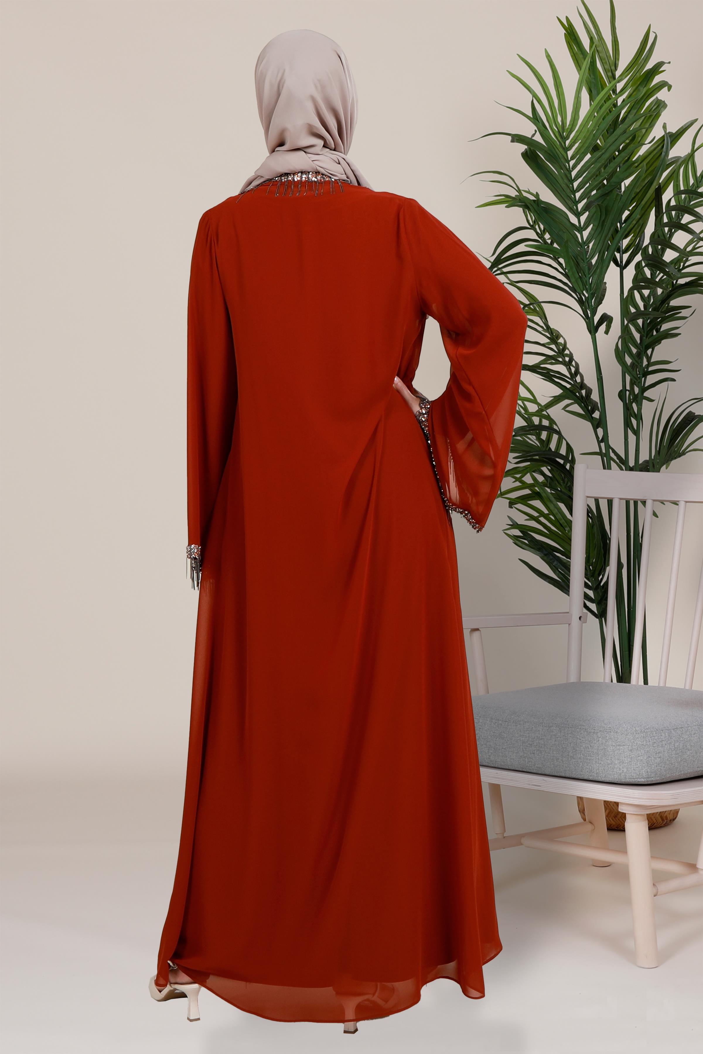 Beyza-ŞAKİRA TAŞLI ABAYA TABA ŞİFON