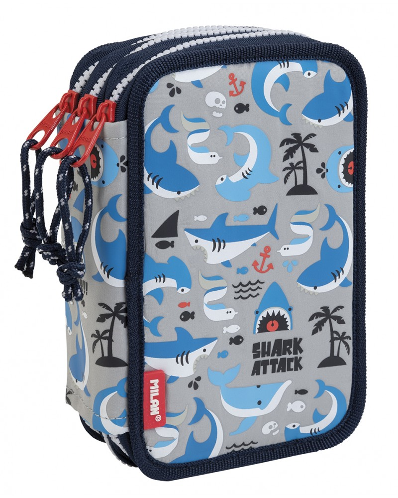  MILAN 081364SRT SHARK ATTACK 3 KATLI SET KALEM ÇANTASI Satın Al