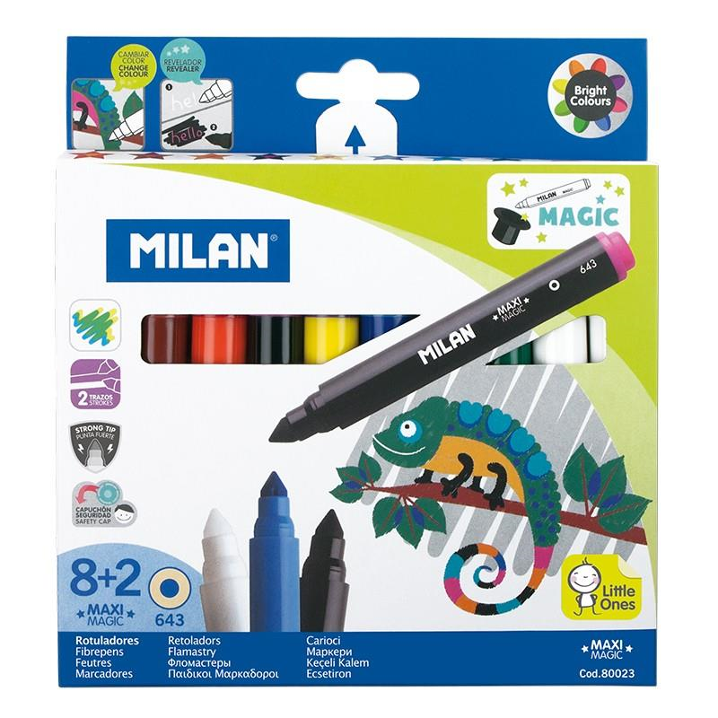  MILAN 80023 MAXI JUMBO SİHİRLİ KEÇELİ KALEM - 10 LU Satın Al