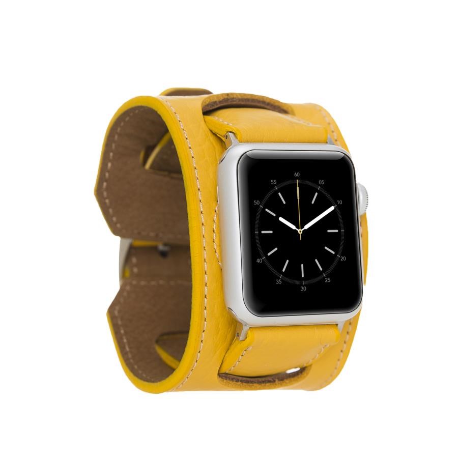 Akıllı Saatler Apple Watch Uyumlu Deri Kordon 42-44-45mm Cuff FL12 Satın Al