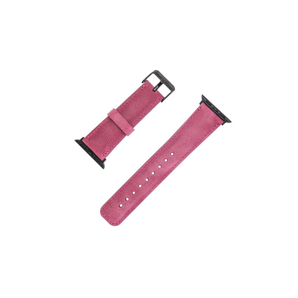 Akıllı Saatler Apple Watch Uyumlu Deri Kordon 38-40-41mm TN08 Pembe Satın Al