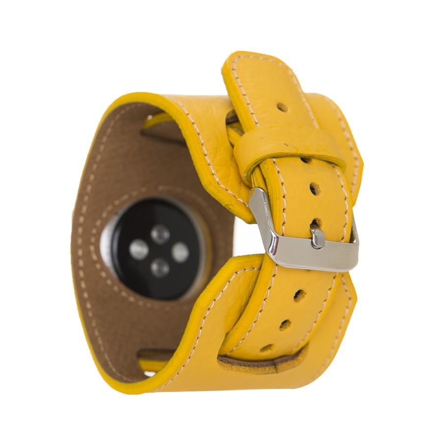 Akıllı Saatler Apple Watch Uyumlu Deri Kordon 42-44-45mm Cuff FL12 Satın Al