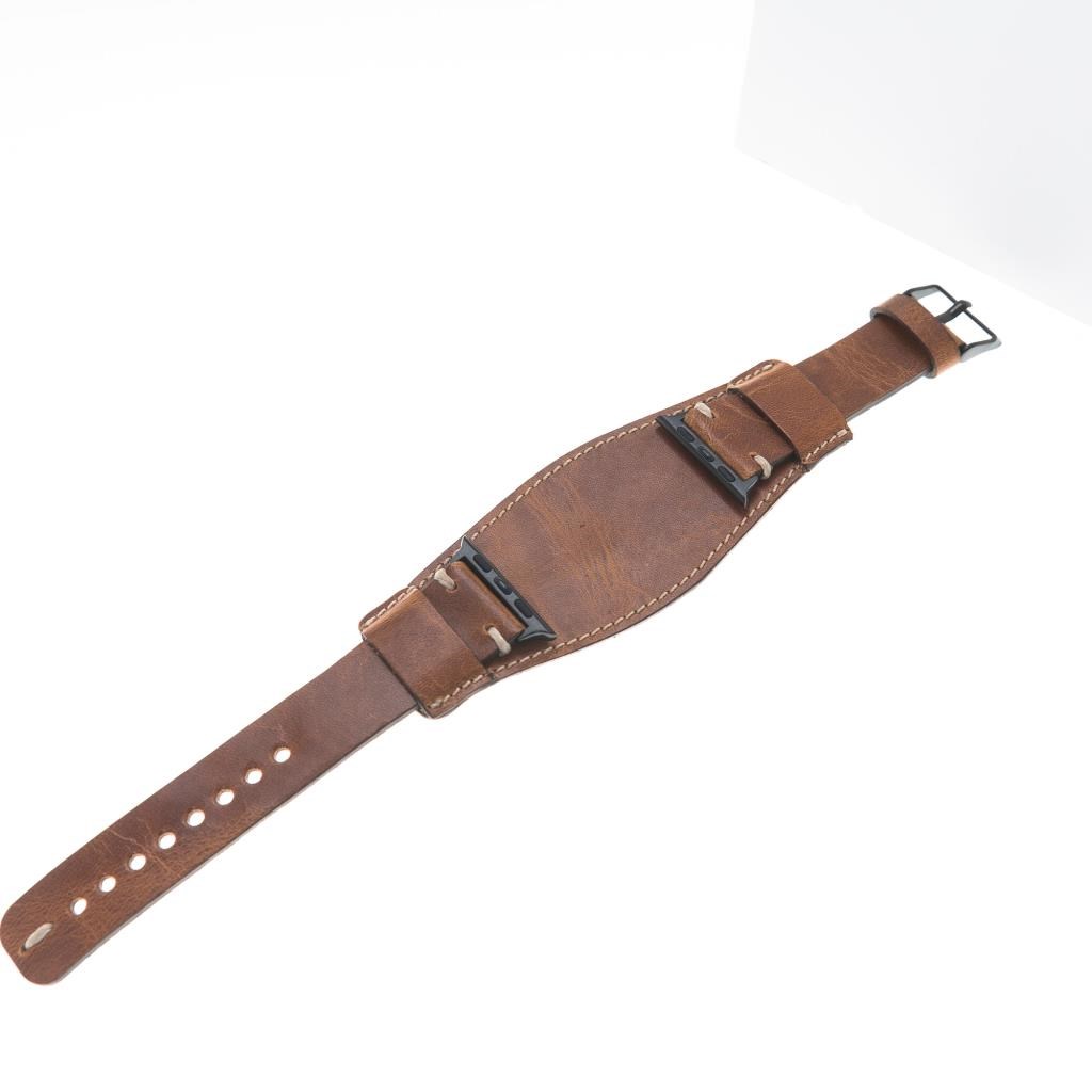 Akıllı Saatler Apple Watch Uyumlu Deri Kordon 42-44-45mm Cuff V18 Satın Al