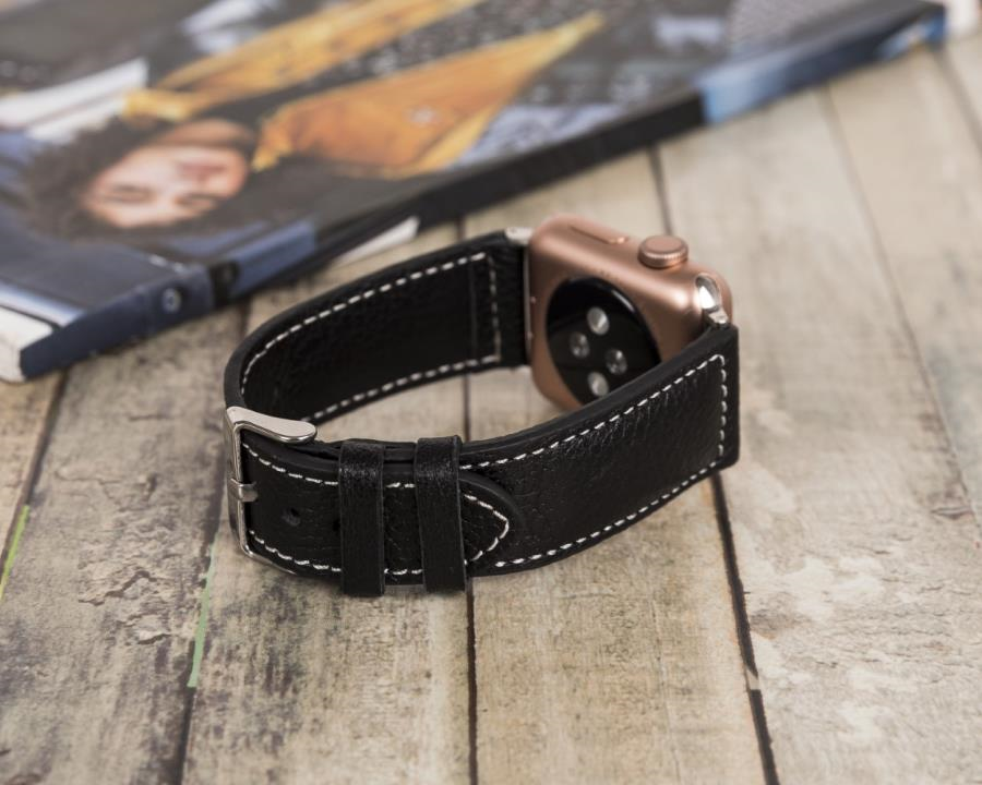 Akıllı Saatler Apple Watch Uyumlu Deri Kordon 42-44-45mm NM4-AS1 Siyah Satın Al