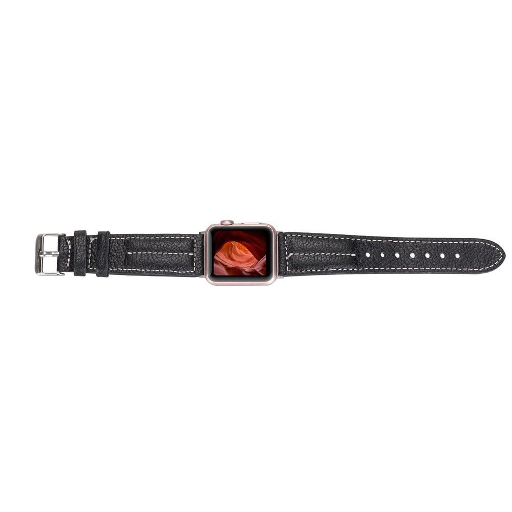 Akıllı Saatler Apple Watch Uyumlu Deri Kordon 42-44-45mm NM3-AS1 Siyah Satın Al