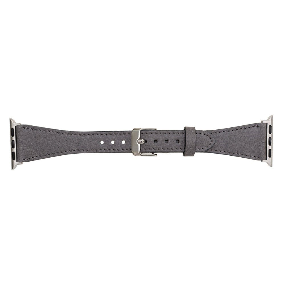 Akıllı Saatler Apple Watch Uyumlu Deri Kordon 42-44-45mm Slim RST9 Gri Satın Al