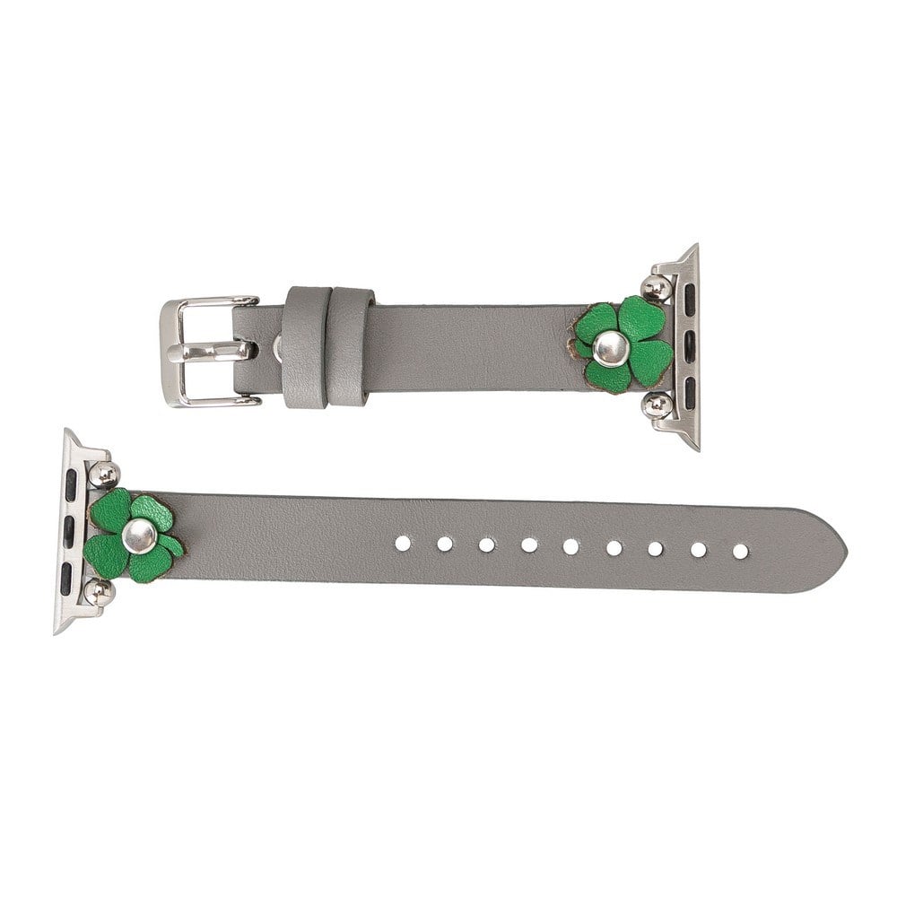 Akıllı Saatler Apple Watch Uyumlu Deri Kordon Clover 38-40-41mm ST RST9 Satın Al