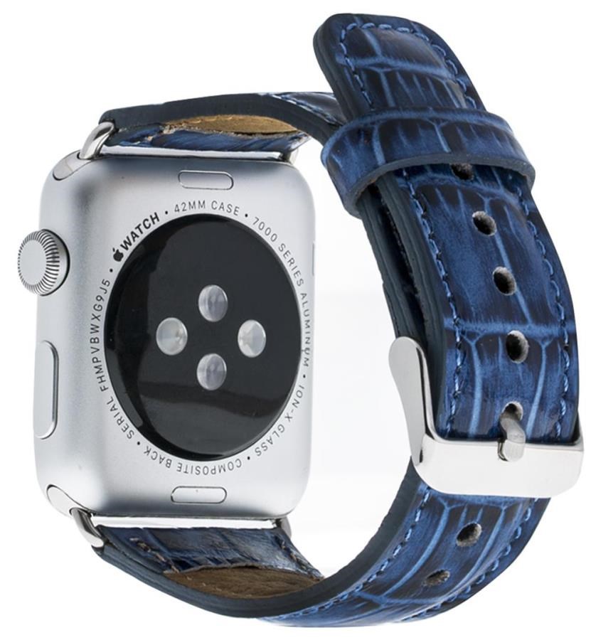 Akıllı Saatler Apple Watch Uyumlu Deri Kordon 42-44-45mm Croco YK07 Satın Al