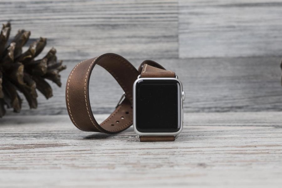 Akıllı Saatler Apple Watch Uyumlu Deri Kordon 42-44-45mm DT G2 Satın Al