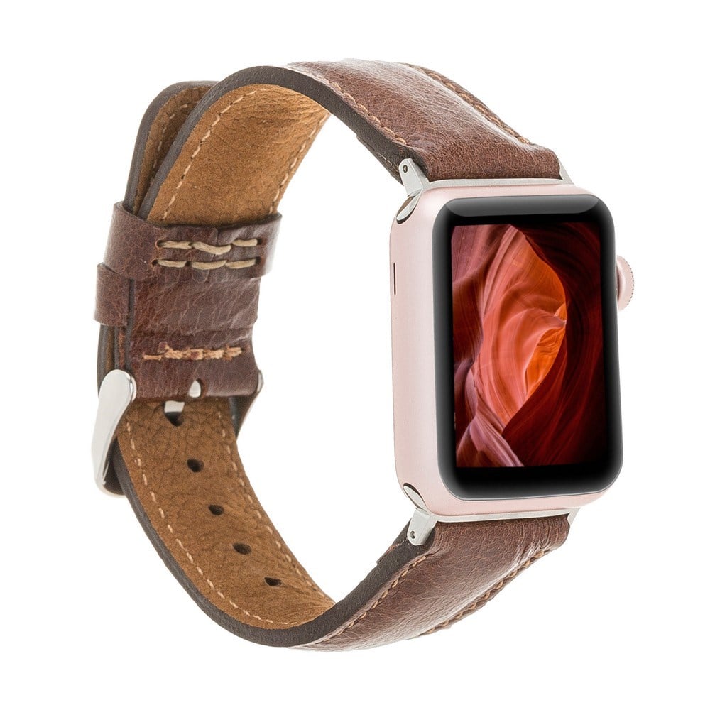 Akıllı Saatler Apple Watch Uyumlu Deri Kordon 42-44-45mm VS5 Satın Al