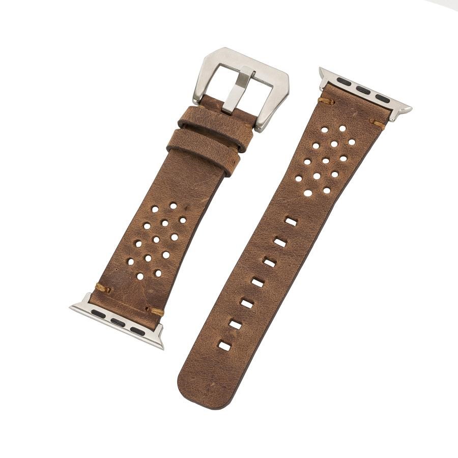 Akıllı Saatler Apple Watch Uyumlu Deri Kordon Vigo 42-44-45mm G2 Kahve Satın Al