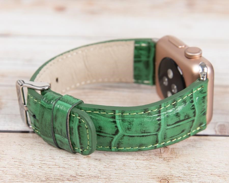 Akıllı Saatler Apple Watch Uyumlu Deri Kordon 42-44-45mm Croco YK04 Satın Al
