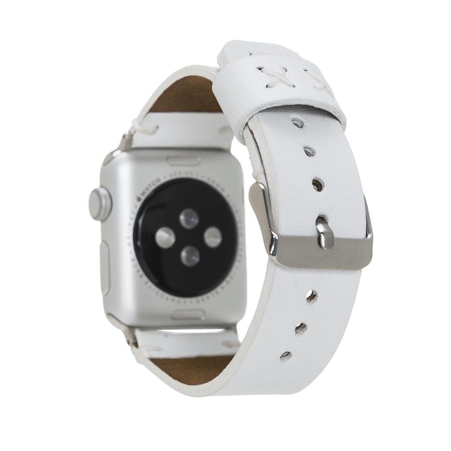 Akıllı Saatler Apple Watch Uyumlu Deri Kordon 38-40-41mm Orfe F3 Beyaz Satın Al