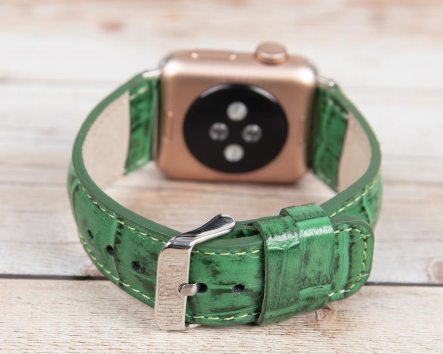 Akıllı Saatler Apple Watch Uyumlu Deri Kordon 42-44-45mm Croco YK04 Satın Al