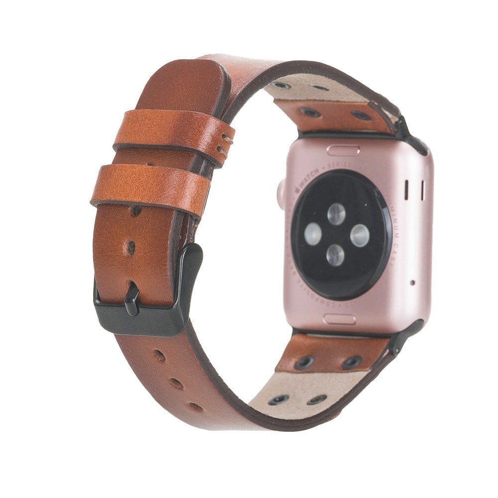 Akıllı Saatler Apple Watch Uyumlu Deri Kordon Cross 42-44-45mm BT RST2E Satın Al