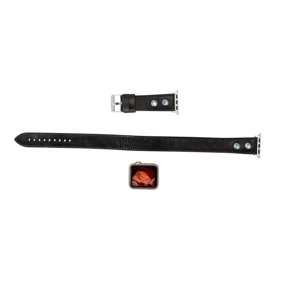 Akıllı Saatler Apple Watch Uyumlu Deri Kordon 38-40-41mm DT FT RST1 Satın Al