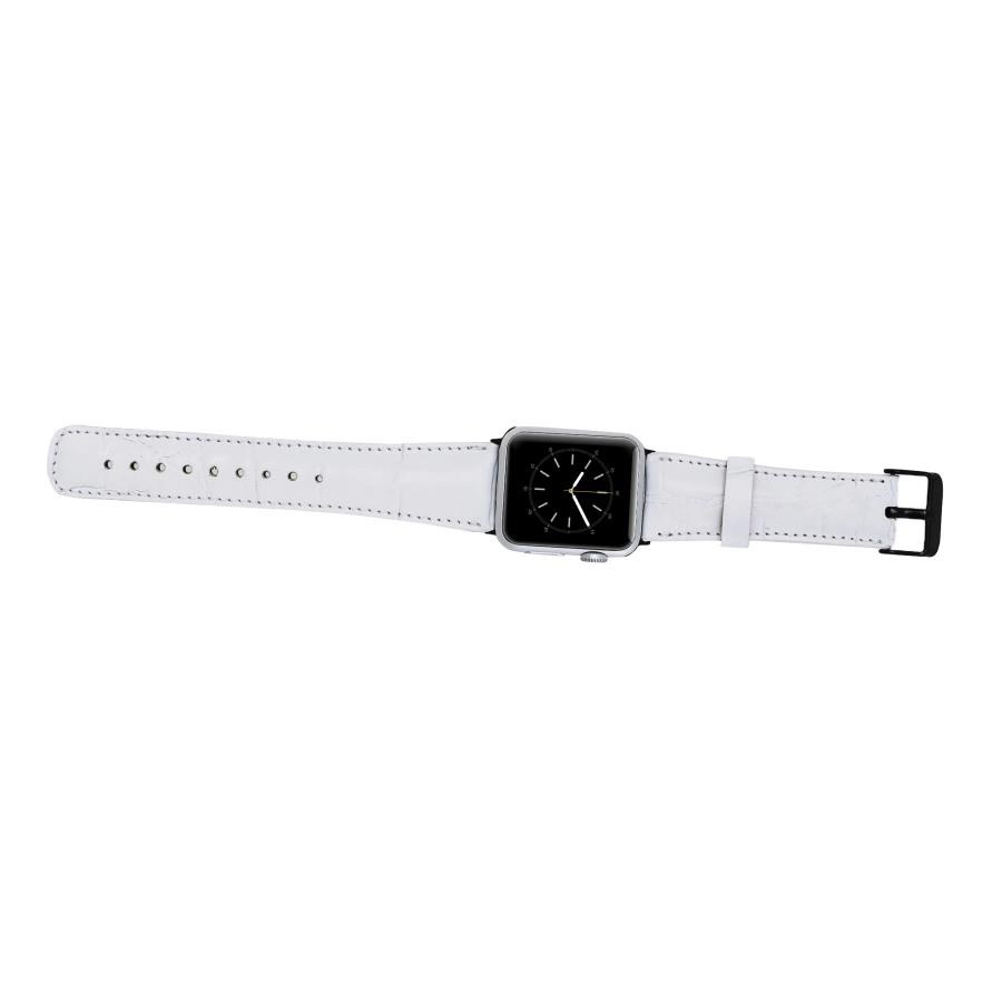 Akıllı Saatler Apple Watch Uyumlu Deri Kordon 42-44-45mm F3 Beyaz Satın Al