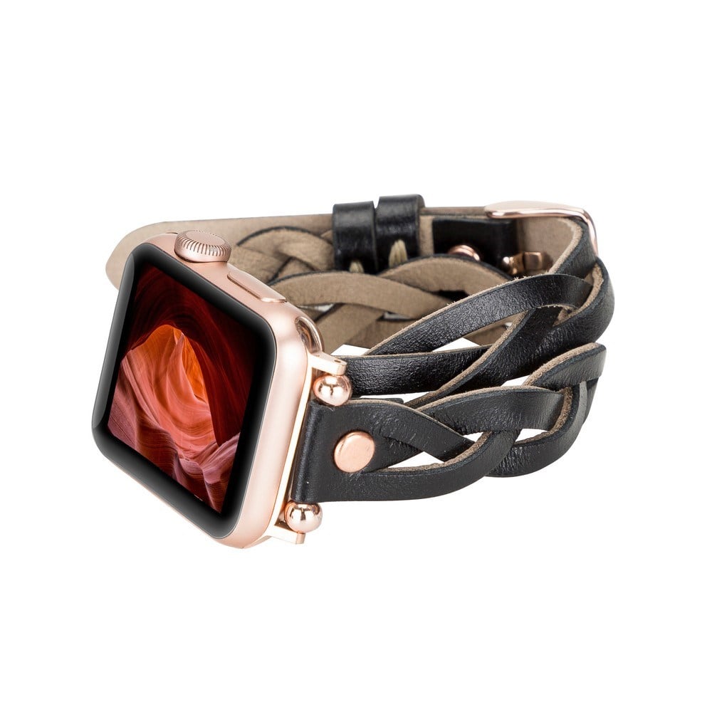 Akıllı Saatler Apple Watch Uyumlu Deri Kordon 38-40-41mm DT RT RST1 Satın Al