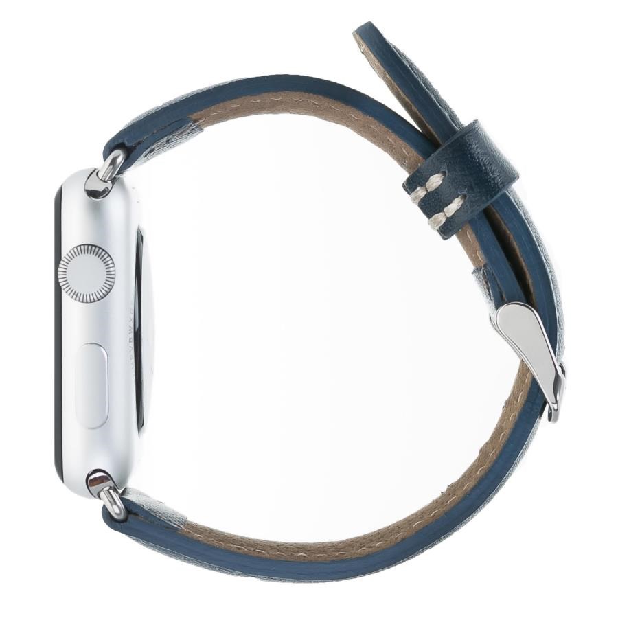 Akıllı Saatler Apple Watch Uyumlu Deri Kordon 38-40-41mm SNB Lacivert Satın Al