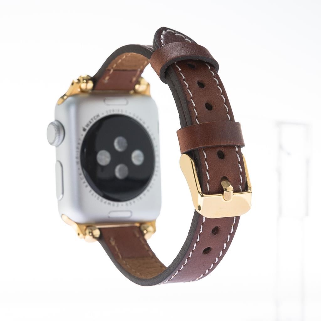 Akıllı Saatler Apple Watch Uyumlu Deri Kordon 38-40-41mm Slim RST2EF Satın Al