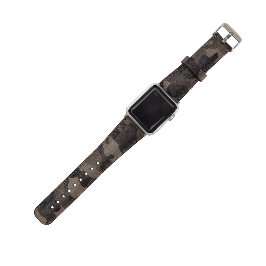 Akıllı Saatler Apple Watch Uyumlu Deri Kordon 42-44-45mm Kamuflaj Bej Satın Al