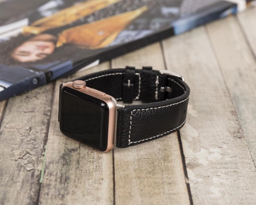 Akıllı Saatler Apple Watch Uyumlu Deri Kordon 42-44-45mm NM4-AS1 Siyah Satın Al