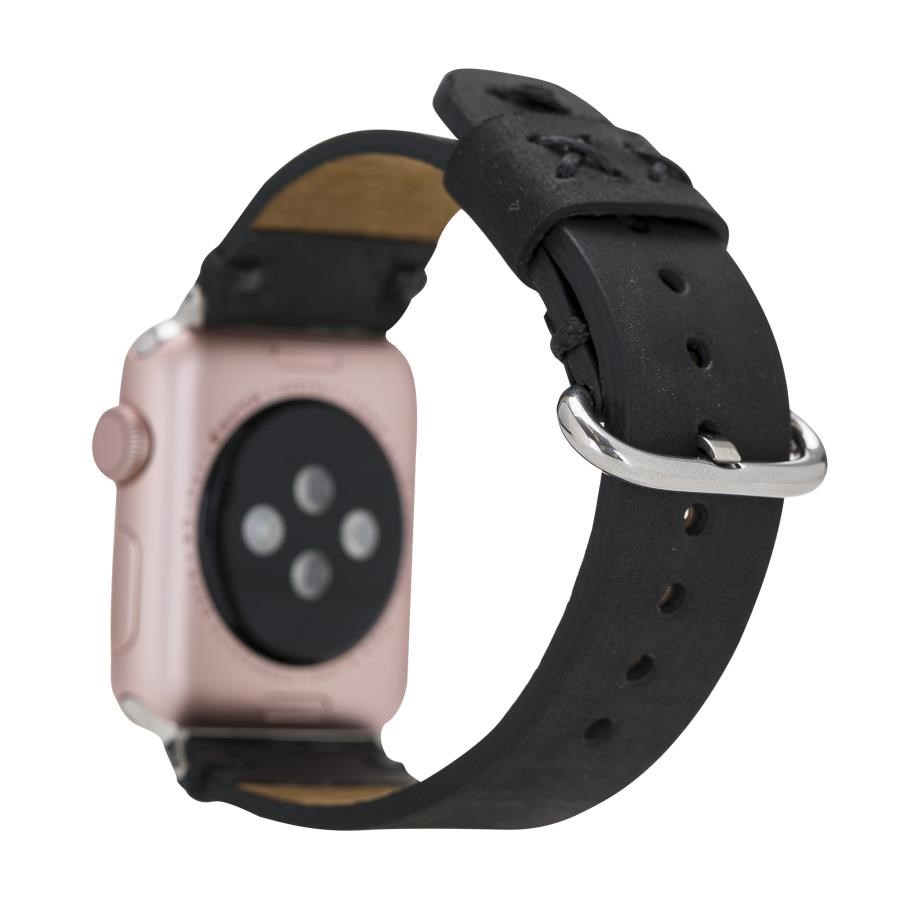Akıllı Saatler Apple Watch Uyumlu Deri Kordon Orfe 42-44-45mm G1 Siyah Satın Al