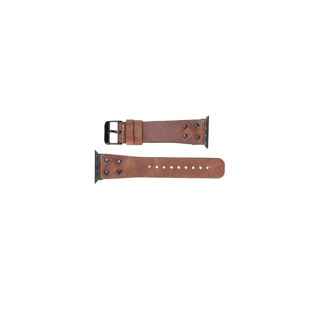 Akıllı Saatler Apple Watch Uyumlu Deri Kordon Cross 42-44-45mm BT TN02 Satın Al