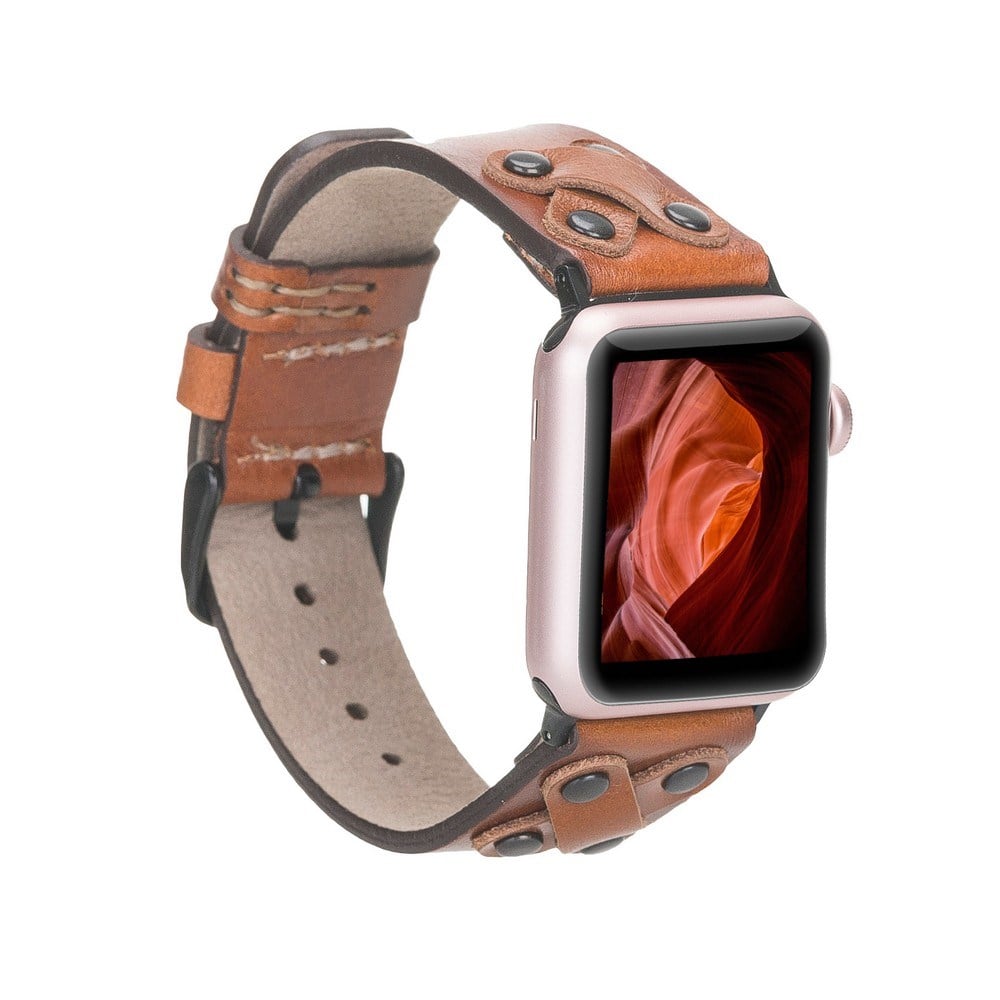 Akıllı Saatler Apple Watch Uyumlu Deri Kordon Cross 42-44-45mm BT RST2E Satın Al
