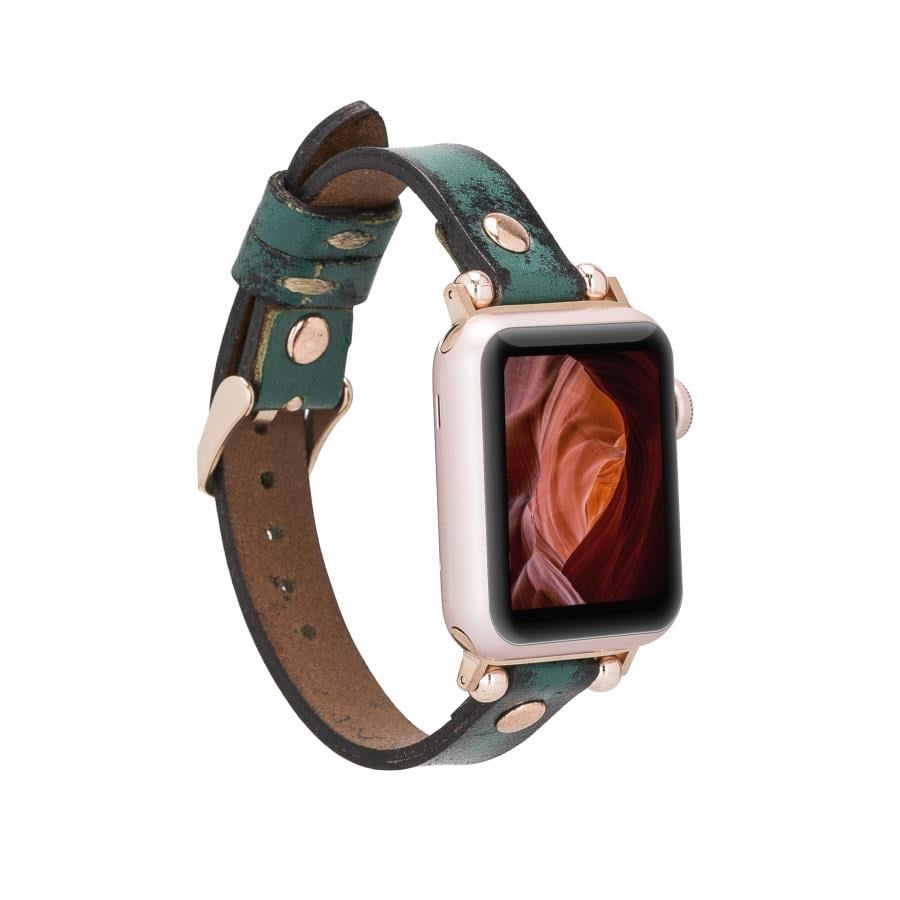 Akıllı Saatler Apple Watch Uyumlu Deri Kordon 38-40-41mm RT V6SEF Satın Al