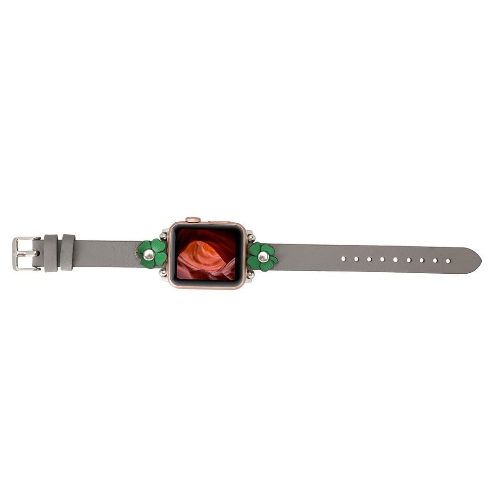 Akıllı Saatler Apple Watch Uyumlu Deri Kordon Clover 38-40-41mm ST RST9 Satın Al