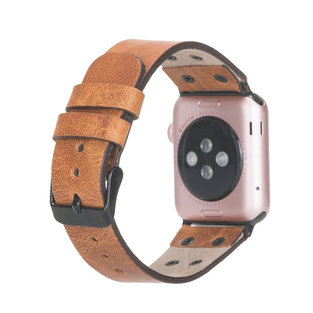 Akıllı Saatler Apple Watch Uyumlu Deri Kordon Cross 42-44-45mm BT V18 Satın Al