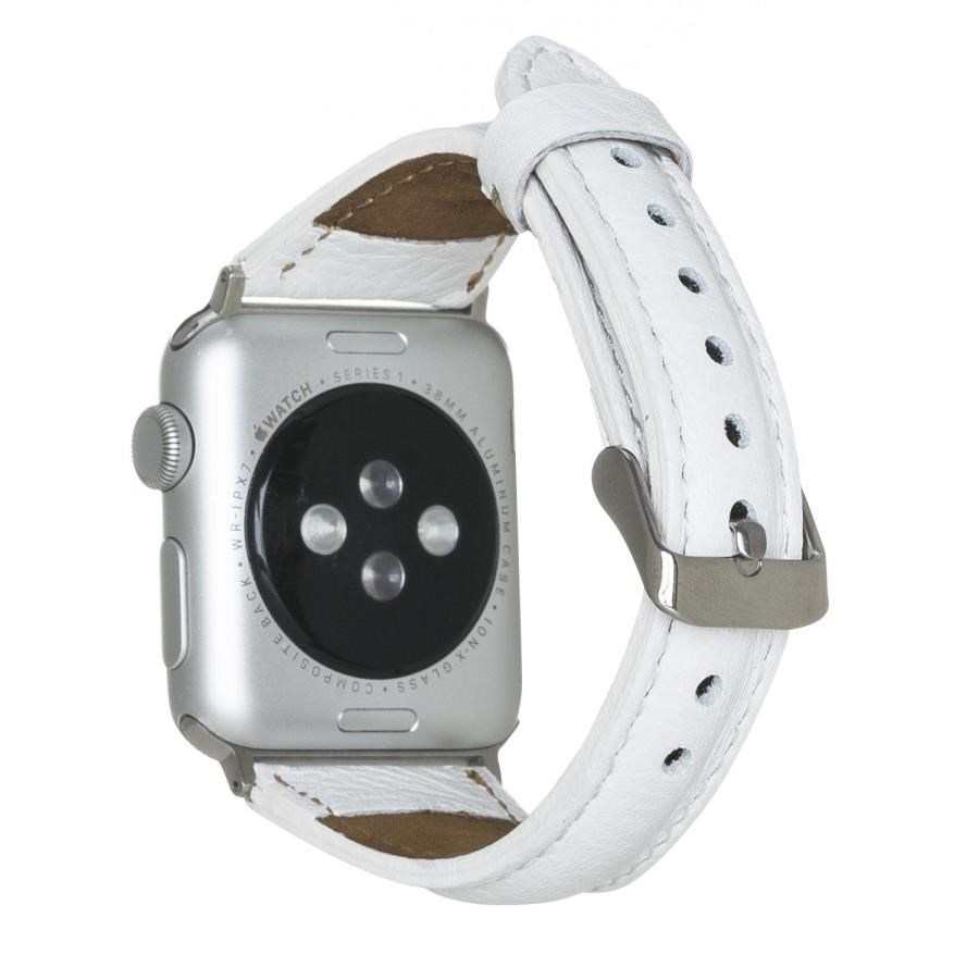 Akıllı Saatler Apple Watch Uyumlu Deri Kordon 38-40-41mm Slim F3 Beyaz Satın Al
