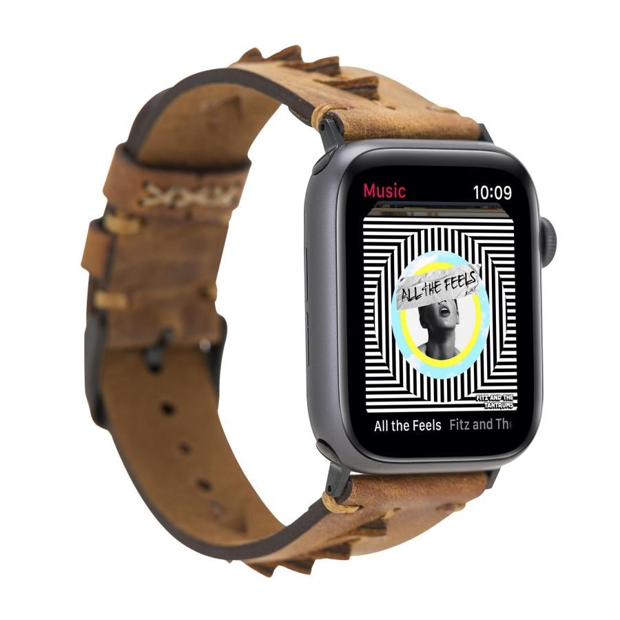 Akıllı Saatler Apple Watch Uyumlu Deri Kordon 38-40-41mm G19 Boras Satın Al