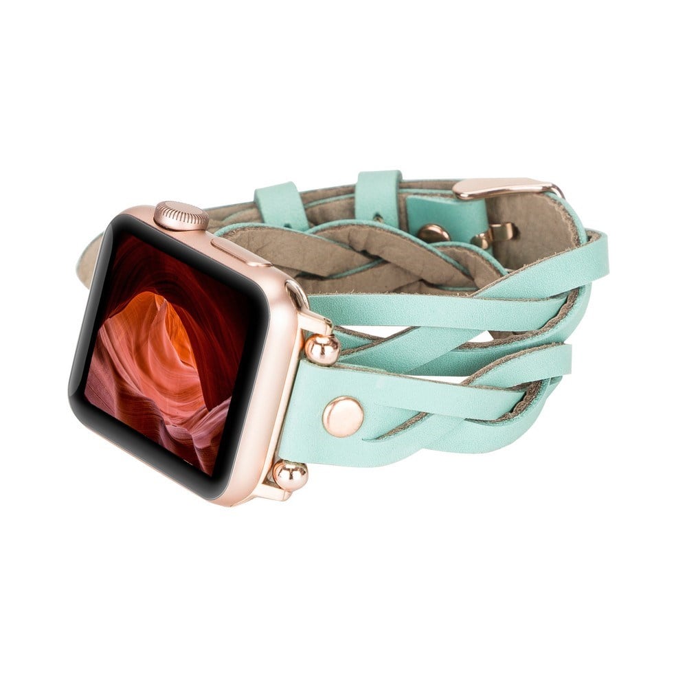 Akıllı Saatler Apple Watch Uyumlu Deri Kordon 38-40-41mm DT RT BRN7 Satın Al