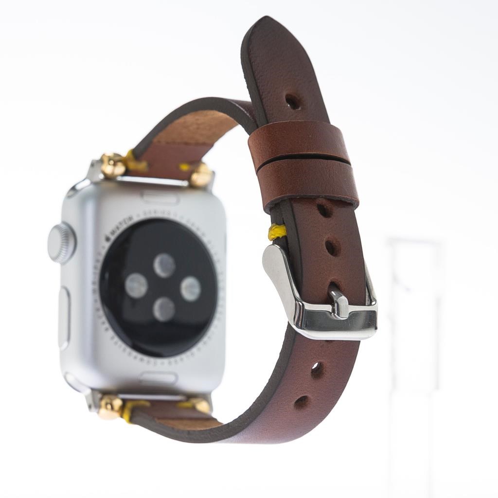 Akıllı Saatler Apple Watch Uyumlu Deri Kordon 38-40-41mm Slim SRÇ RST2E Satın Al