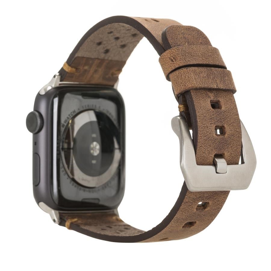 Akıllı Saatler Apple Watch Uyumlu Deri Kordon Vigo 42-44-45mm G2 Kahve Satın Al