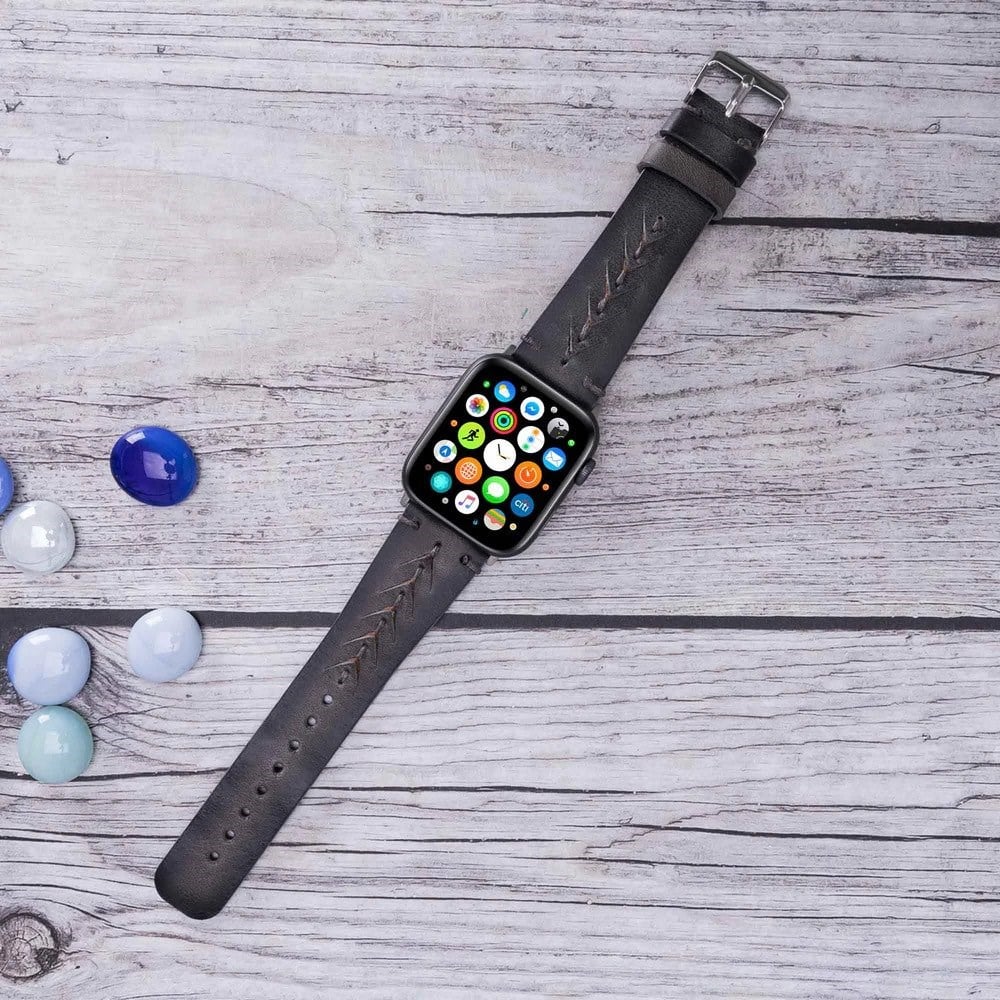 Akıllı Saatler Apple Watch Uyumlu Deri Kordon 42-44-45mm Boras VS4EF Satın Al
