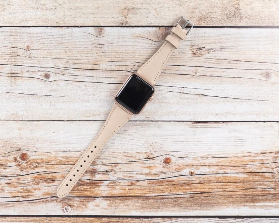 Akıllı Saatler Apple Watch Uyumlu Deri Kordon 42-44-45mm Slim NU1 Satın Al