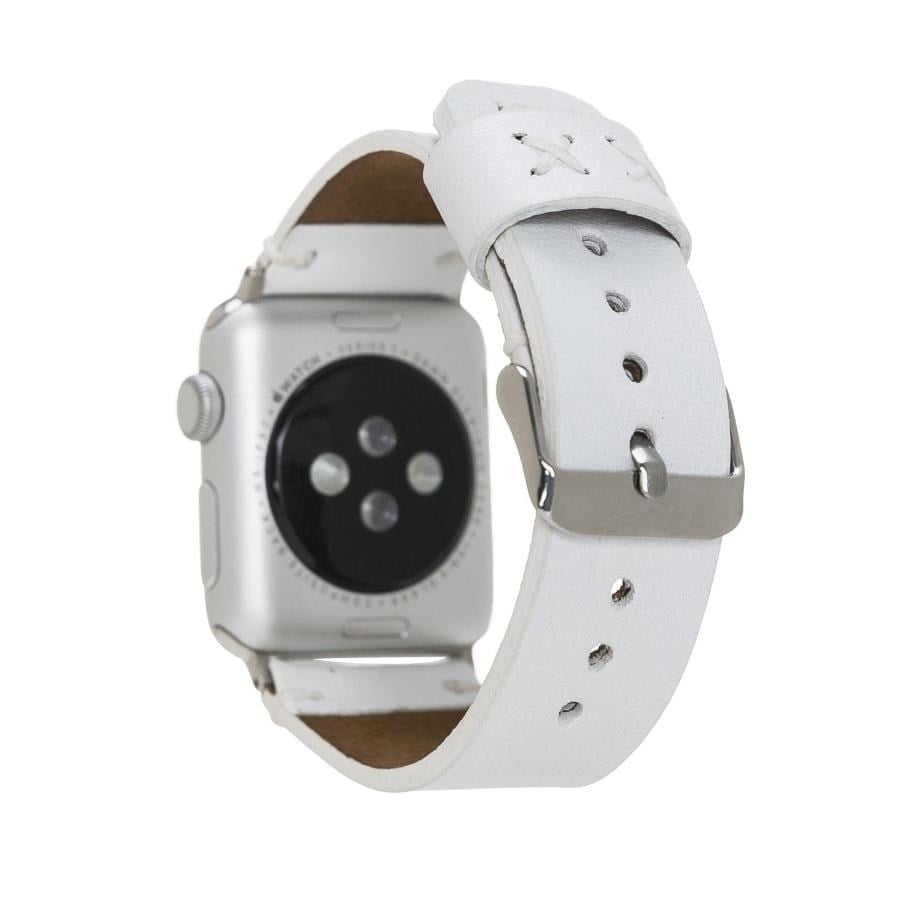 Akıllı Saatler Apple Watch Uyumlu Deri Kordon 38-40-41mm Orfe F3 Beyaz Satın Al