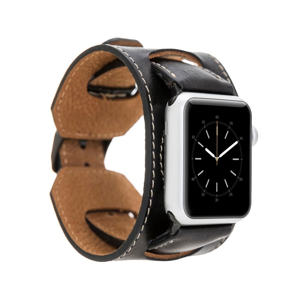 Akıllı Saatler Apple Watch Uyumlu Deri Kordon 42-44-45mm Cuff RST1 Satın Al